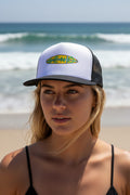 White Crown 5 Panel Trucker Cap